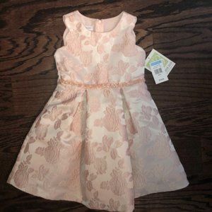 New! Bonnie Jean Pink Floral Print Dress Size 5